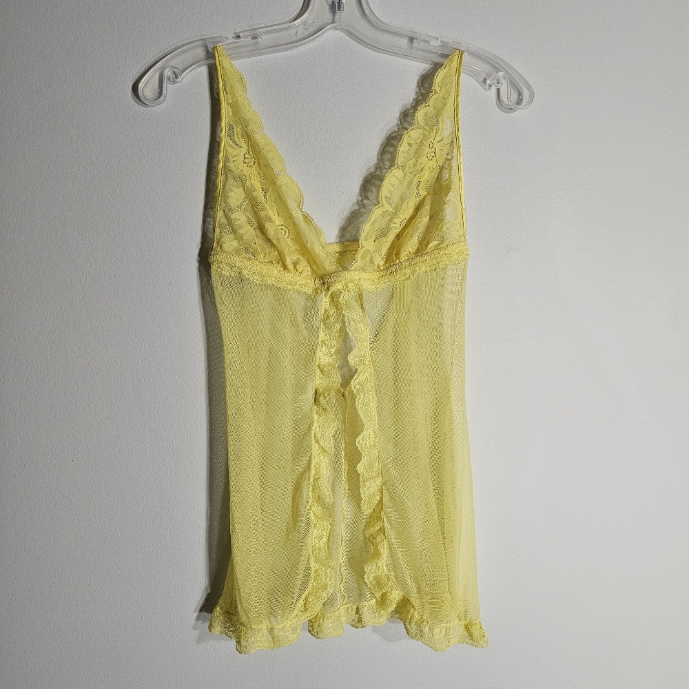 La SENZA Yellow Lace Babydoll Lingerie Size S